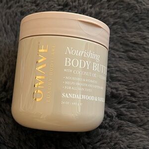 Omave Sandalwood & Vanilla Nourishing Body Butter W/ Coconut Oil Vitamin E 24 oz